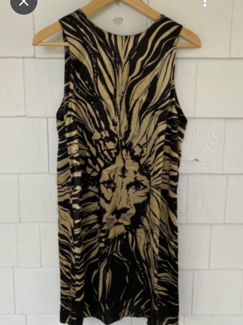 Karen Zambos Lion Print Tank Dress